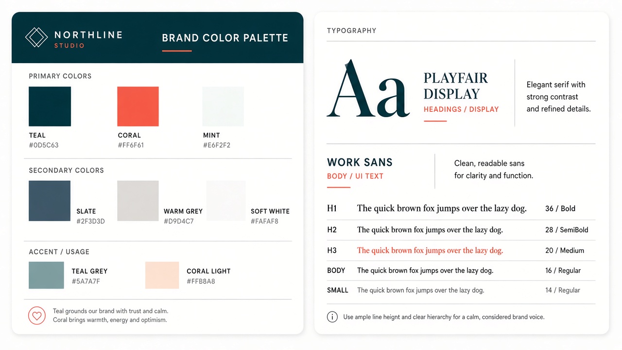 Color palette & typography specimen